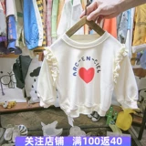 Осенняя толстовка, лонгслив для девочек, коллекция 2021, в корейском стиле, в западном стиле