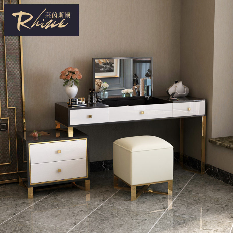 Hong Kong-style light luxury post-modern net red dressing table desk integrated multi-functional bedroom modern minimalist ins makeup table