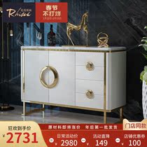 Marble sideboard light luxury living room shelf shoe cabinet home tea cabinet Hong Kong-style locker post-modern entryway
