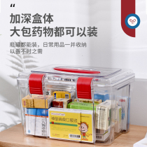 Shuangjian family medicine box household small medicine box thickened extra large capacity finishing first aid box storage medical box