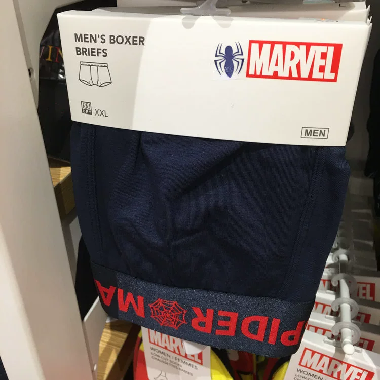 MINISO Marvel đồ lót nam boxer boxer quần sịp cotton MINISO Avengers Spiderman in - Eo cao