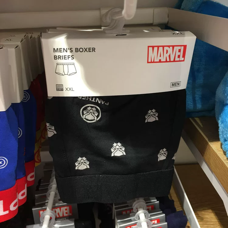 MINISO Marvel đồ lót nam boxer boxer quần sịp cotton MINISO Avengers Spiderman in - Eo cao