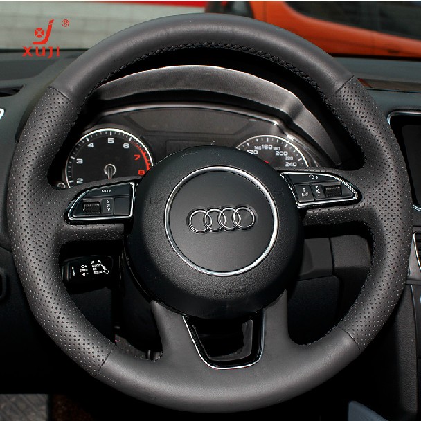 徐记方向盘套真皮 13款奥迪Q5专车专用汽车手缝真皮方向盘套把套