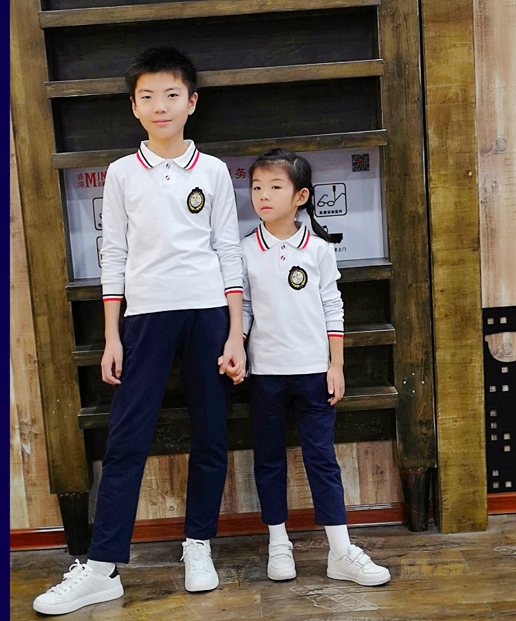 Grade 1, 2, and 3 elementary school sports meeting clothing autumn and winter clothing school uniforms British style pure cotton kindergarten uniforms spring and autumn