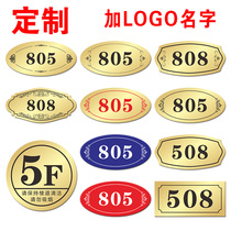 Custom house number Household floor indicator Hotel digital sticker number plate Acrylic hotel rental room number plate