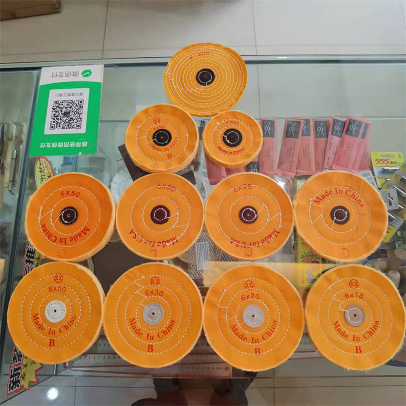 Polished Yellow Cloth Wheels Pure Cotton Cloth Wheels Jewels Polished Wheel Suede Cloth Wheels Stainless Steel Mirror Polished Refurbished Cloth Wheels