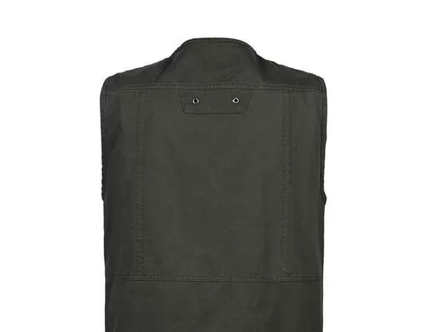 Áo vest nam trung niên mùa xuân và mùa thu mẫu cotton nhiều túi vest ngoài trời câu cá phóng viên chụp ảnh áo vest cổ chữ V vest khoác nam