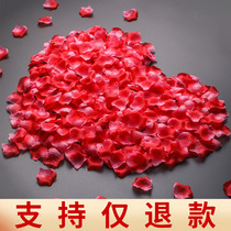 Rose fake flower dry petal rain decoration creative wedding simulation hand sprinkler proposal birthday manufacturing romantic wedding bed layout