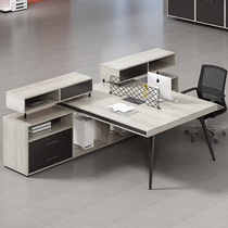 Desk Office Financial Table Brief Modern 4 6 People Standing Screen Staff Table Chairs Combined Office Furniture
