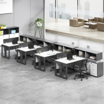 Beijing office furniture Finance table and chair combination simple modern work station double four 4 6 staff desk