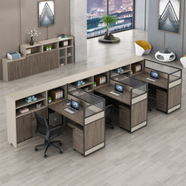 Light Extravagant Minimalist Finance Desk Sub Office Staff Table And Chairs Combined Modern Screen Partition 4 6 artificial bits