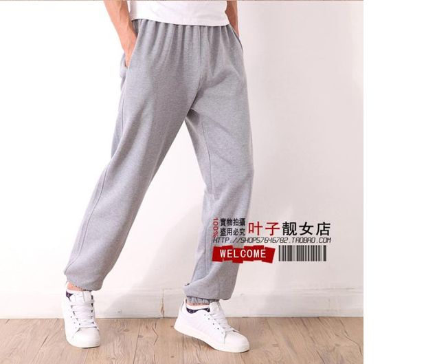 Mùa xuân và mùa thu sinh viên quần thể thao quần nam cộng với phân bón XL đóng cửa quần giản dị chất béo quần nam làm việc quần kaki