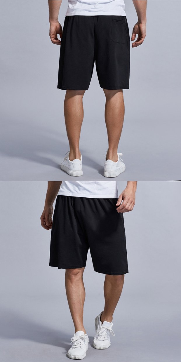 Mùa hè chất béo quần short cotton nam dệt lỏng kích thước lớn giản dị cộng với phân bón để tăng đàn hồi thể thao quần năm điểm bãi biển quần đùi