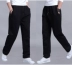 Quần thể thao nam thẳng mùa xuân và mùa thu quần dài giản dị cộng với quần XL phân lỏng chạy lỏng mỡ