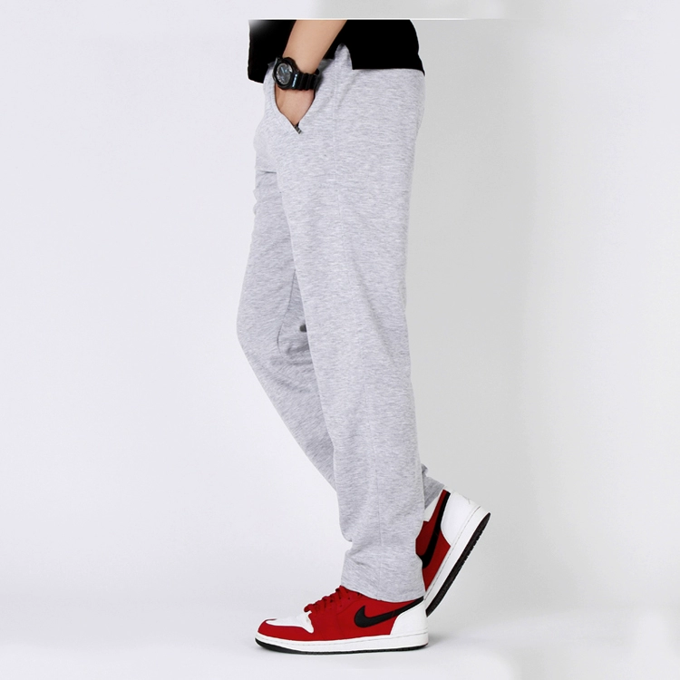 Mùa thu và mùa đông nam béo cộng với nhung dày lỏng mồ hôi nam cotton cộng với phân bón XL quần chân thẳng quần tây nam giản dị