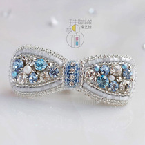 Solid pearl embroidered butterfly knot hair clip top clip hair comb DIY brooch hair decoration material bag non-crochet embroidered style embroidery