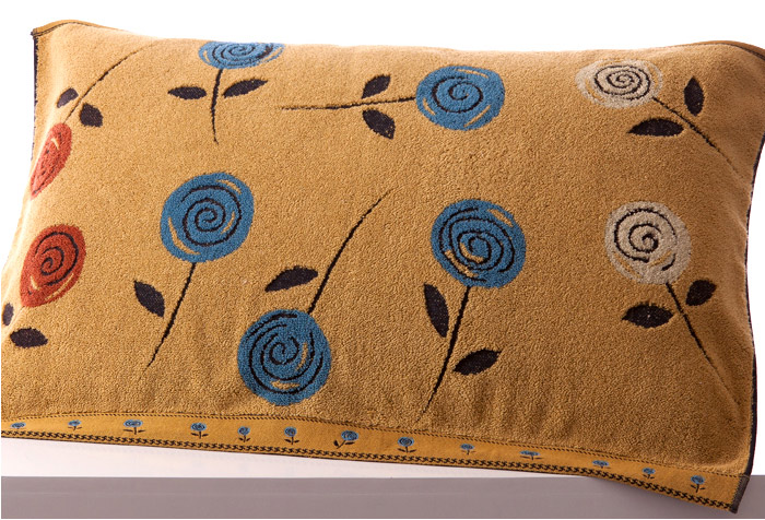 Vàng số không xoắn gối bông bao gồm hai được trang bị dày mềm mại và thoải mái jacquard tăng mẫu gối bao gồm một cặp tình nhân - Khăn gối vỏ gối vuông