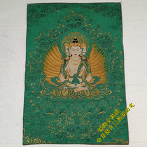 Thangka embroidery of the Great Sun Tathagata like Tibetan Buddha cloth painting thangka brocade embroidery hanging painting living room nave painting worship mural