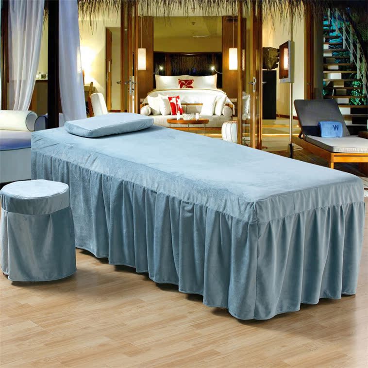 Tinh Beauty khăn trải giường gia đình bốn châu Âu cao cấp nhung giường massage ấm dày là trong bộ tùy chỉnh của bông đơn giản - Trang bị tấm bộ ga giường spa