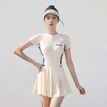 lulu cozy~ Tightness can also be generous and sexy~ Cover belly and look slimming for women in conservative swimsuits for hot spring bathing