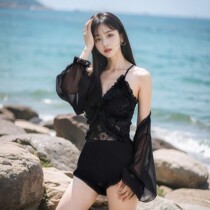 lulu cozy swimsuit womens new sexy internet celebrity style two-piece slimming belly-covering one-piece swimsuit