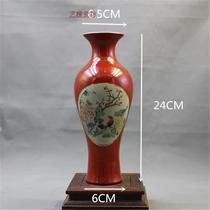 Jingdezhen Antique Porcelain Republic of China Pastel Flower and Bird Vase Antique Collection Old Goods Vase