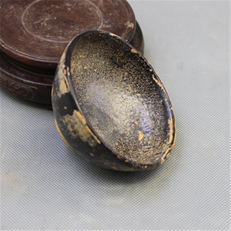 Song Guizhou Kiln Black Glazed Small Bowl Ancient Play Antique Collection High Imitation made of old black glazed small bowl hem