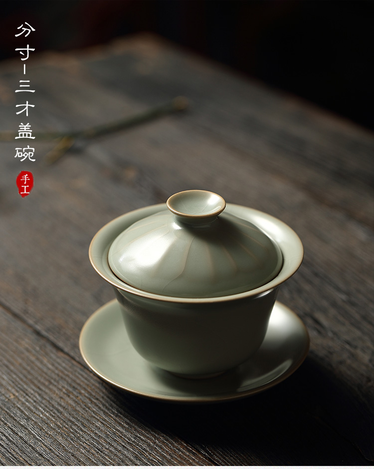 Jingdezhen measured your up ceramic tea bowl mingde only three tureen household kung fu tea set can keep open