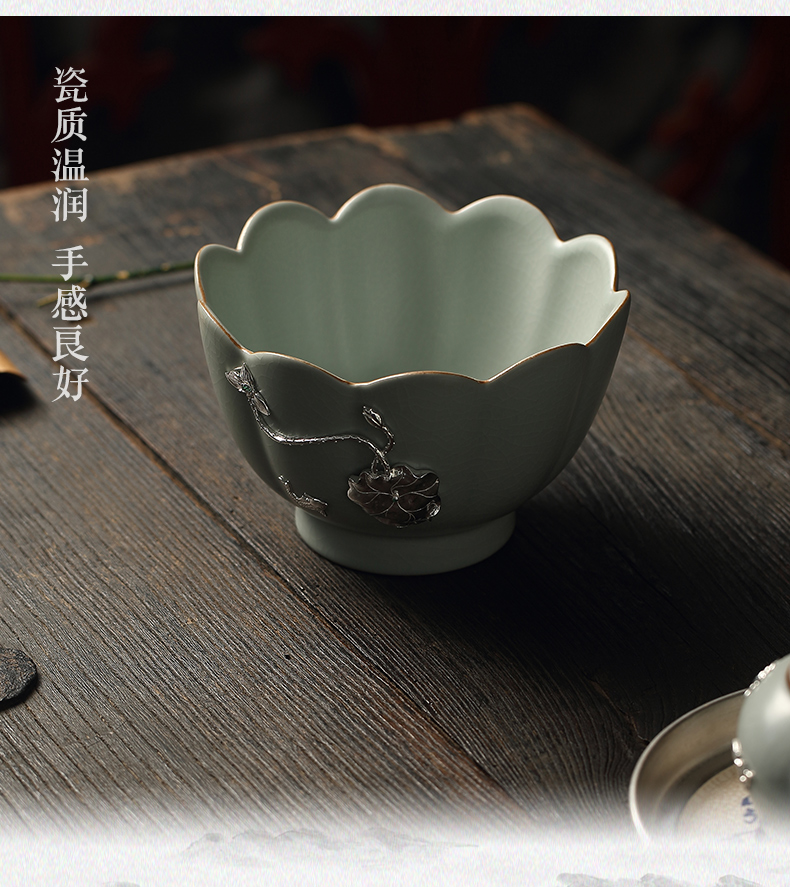 Taiwan FengZi your up with silver tea to wash to the ceramic building for wash in hot water cylinder cup dry mercifully kung fu tea accessories