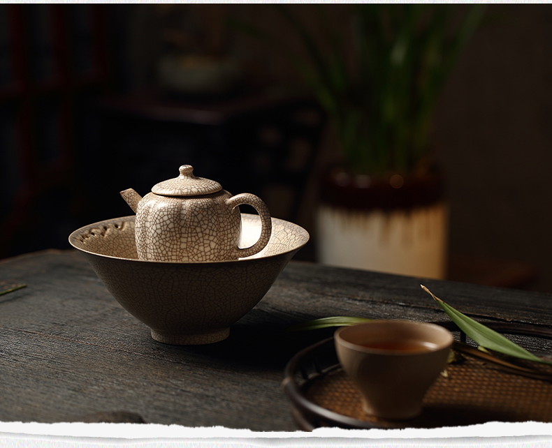 Jingdezhen TaoMingTang soda glaze household utensils manual white clay pot bearing dry mercifully water saucer pot to open the image