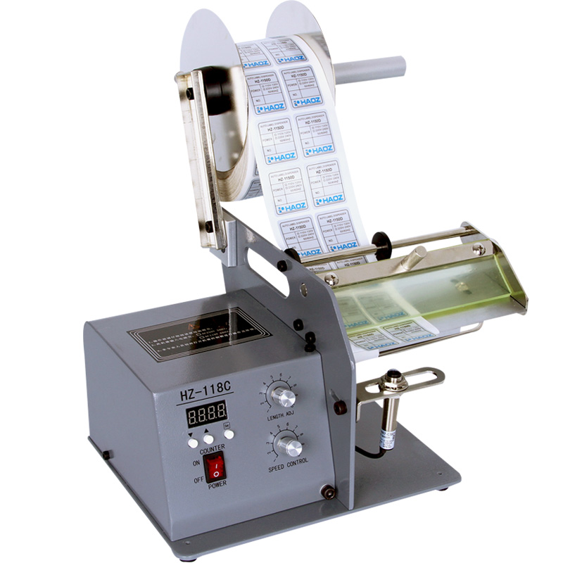HZ-118C Automatic Tag stripping machine 120mm wide adhesive bar code separation tear machine count torn