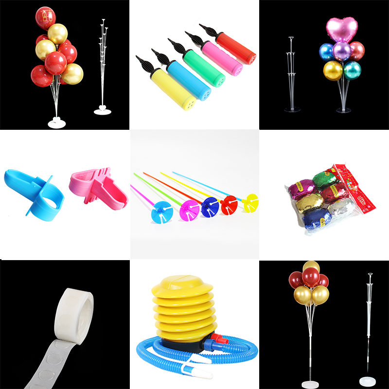 Balloon pump Birthday party decoration Knotting device Ribbon holder Pole Table floating accessories Props layout party supplies