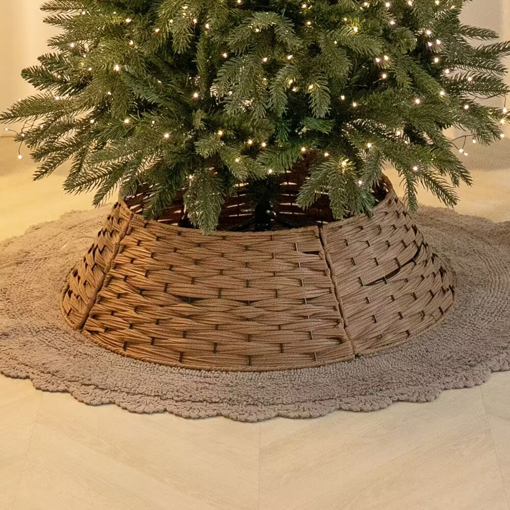クリスマスツリーのベース、円形フェンス、フェンスイン、北欧風クリスマスツリースカート、クリスマスシーンレイアウト、小道具、装飾