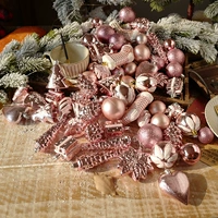 Роскошный набор, подвеска, рождественский декор, ювелирное украшение, розовый комплект, 72 шт