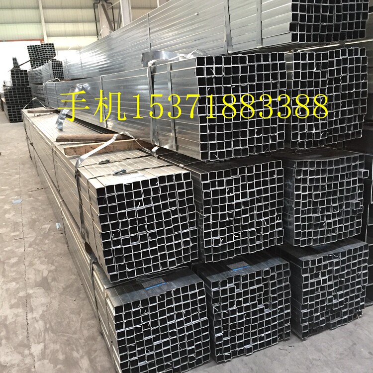 Spot project hitch square pipe supply decoration site hot rolled rectangular tube galvanized large-diameter square pipe shipped on the day