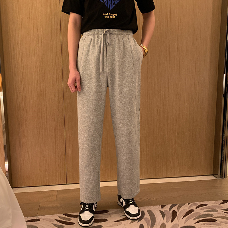 Leisure pants men and Korean edition trend 2022 new products popular comfort and small straight pants grey pants men