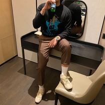 Brother Spring and Autumn Men Round Tip Knitted Sweater 2023 Young Men to become popular British Sweater in Europe and America