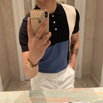 BROTHER summer homemade mens temperament color color-dressing short sleeve East Gate fashion lapel POLO top