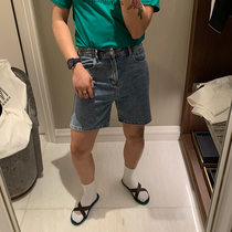 BROTHER Summer Mens Simple Joker Shorts Korean Fashion Light Costume Casual Five-point Jeans Tide