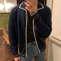 BROTHER autumn and winter mens lapel cardigan sweater light luxury fashion fashion knitwear trend coat