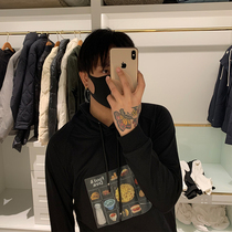 Brother autumn and winter homemade individuality food Euro and American rapper printing suit mens trend coat