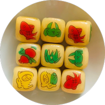 Fish shrimp crab dice Jieyang gourd fish lion tiger yellow glue tiger and lion dice zodiac dice cup