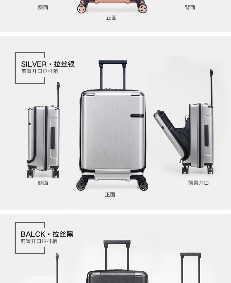 Samsonite Samsonite Xe đẩy Case DC0 Du lịch Hành lý Kinh doanh nội trú Hộp du lịch Universal Wheel vali sakos
