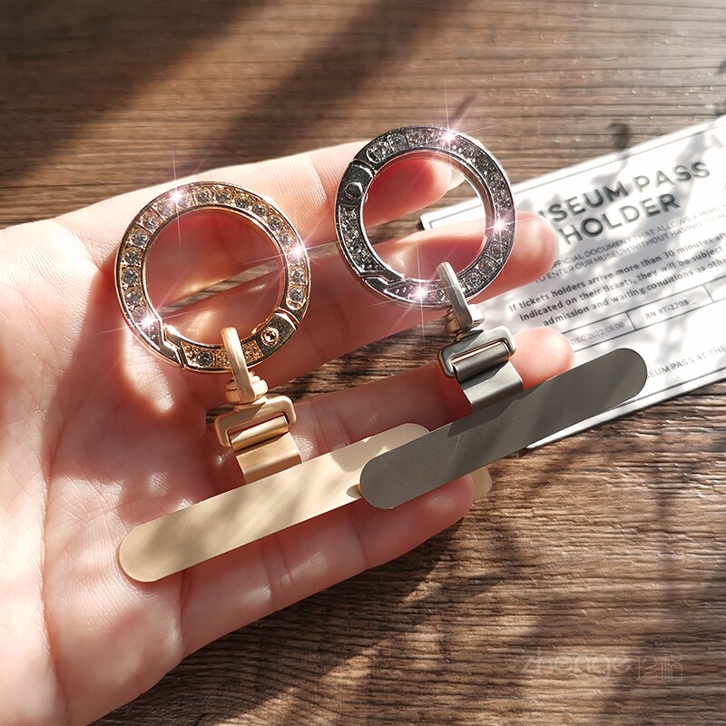 Rotating round buckle clip mobile phone lanyard chain thin gasket