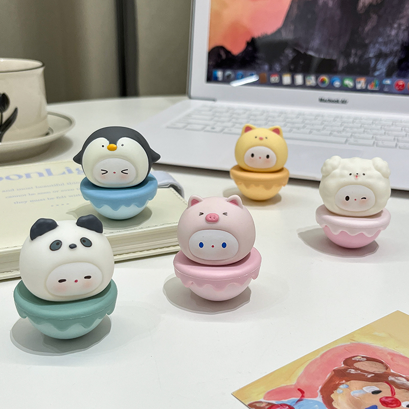 Cute Desktop Pendulum office table station Mini creative cartoon Decompression Cure not tumbler Decorative Toys-Taobao