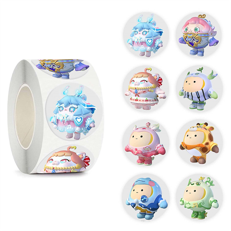 500 Stickup Egg Partying New Skin Stickers Children Cartoon Little Girl Toy Hand Tent Tagged with Decorative Label Sticker-Taobao