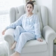 Mùa xuân và mùa thu cotton cộng với phân bón XL sau sinh cho bé ăn đồ ngủ Phụ nữ mang thai cotton dài tay áo len cho con bú đồ bộ dài tay mặc nhà