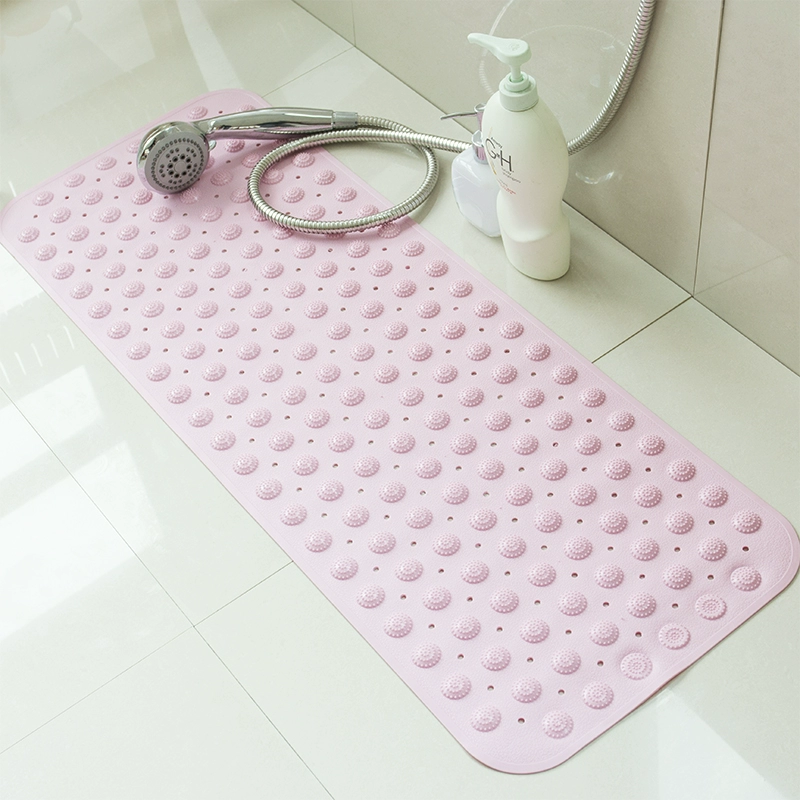 PVC phòng tắm mat với hút cốc massage chân pad bồn tắm vòi hoa sen tắm nhà vệ sinh phòng tắm thảm trượt sàn dày - Thảm sàn