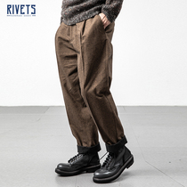 HANSEN heavy warm delicate bristles MOLESKIN loose pants men 20-24 9eigil