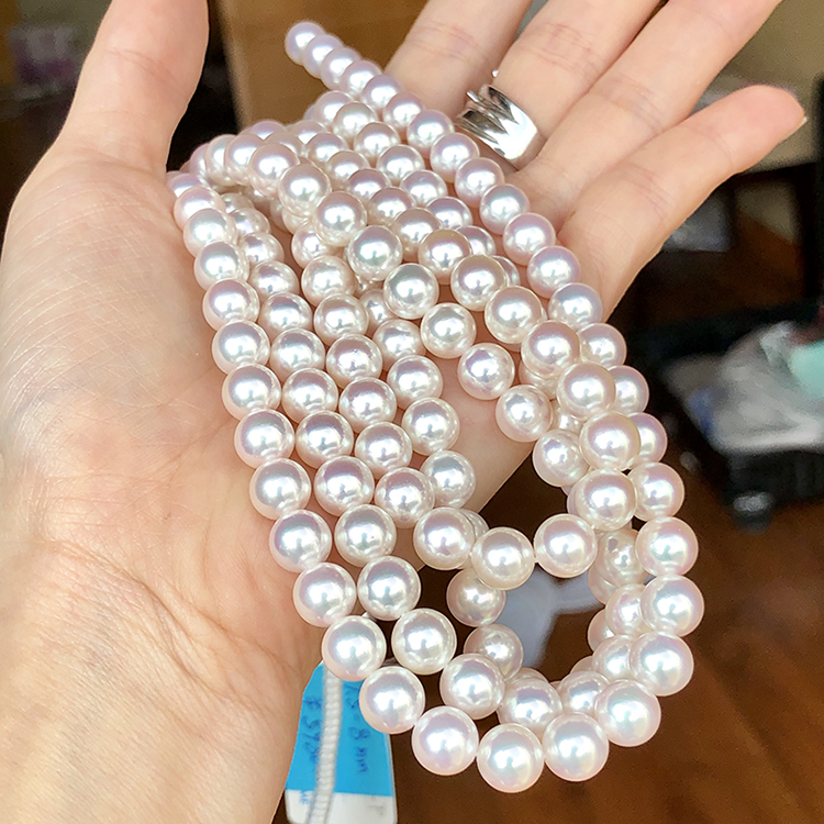 INK Jewelry Price-performance Series Pearl Series Live Special Shooting of Nanyang Tahiti AKOYA Seawater Pearl Necklace